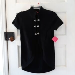 Takeout girls black cardigan sweater new xl 16